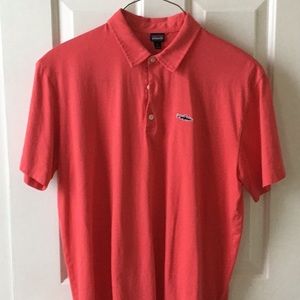 Patagonia casual golf shirt , orange coral Large